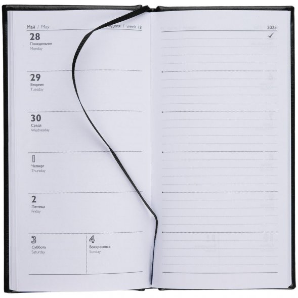 Еженедельник Baza, датированный, черный 