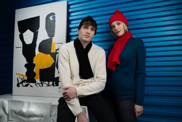 Шарф Yong, красный (алый) 