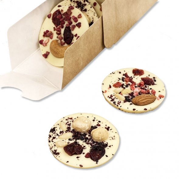 Шоколадные конфеты Mendiants, белый шоколад 