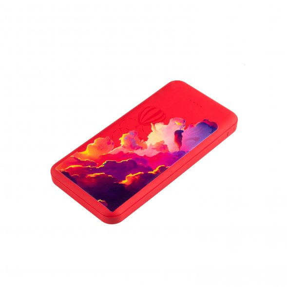 Внешний аккумулятор, Elari Plus, 10000 mAh, красный Шары 