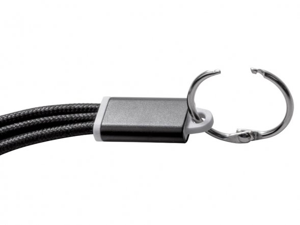 Кабель для зарядки Tres с брелоком, черный 