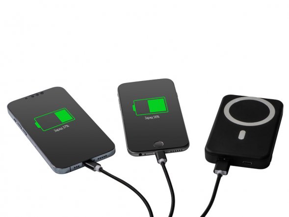 Кабель для зарядки Tres с брелоком, черный 