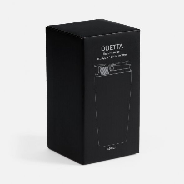 Термостакан с двумя поильниками Duetta, красный 