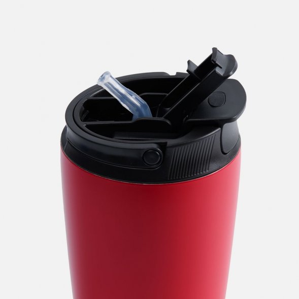 Термостакан с двумя поильниками Duetta, красный 