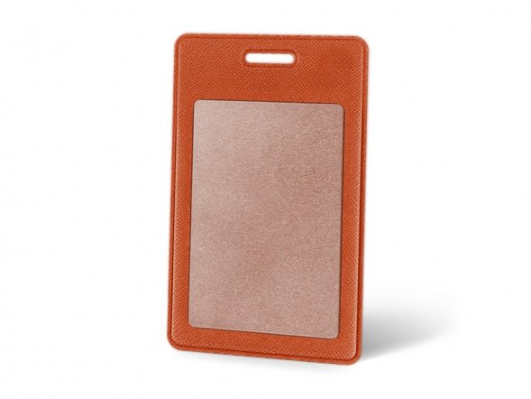 Вертикальный карман из экокожи для карты Favor, оранжевый 