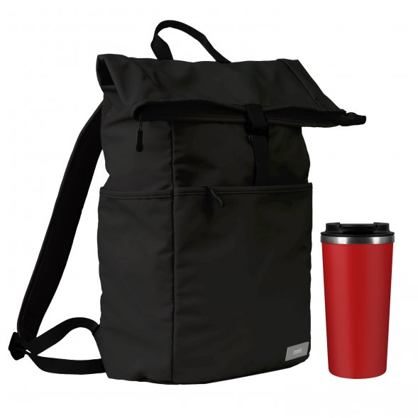 Подарочный набор Palermo, Boston, черный/красный (рюкзак, термокружка) 