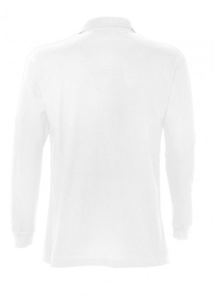 Рубашка поло мужская с длинным рукавом Star 170, белая 