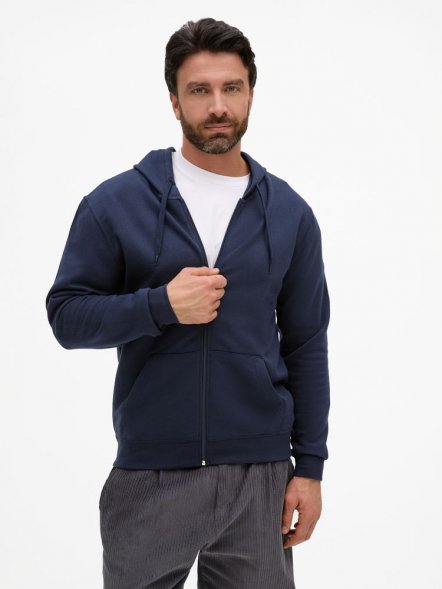 Толстовка унисекс Stone, темно-синяя 