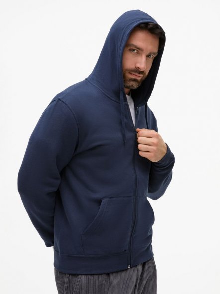 Толстовка унисекс Stone, темно-синяя 