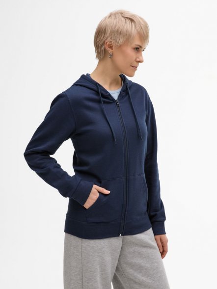 Толстовка унисекс Stone, темно-синяя 