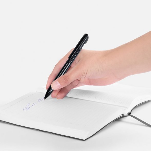 Ручка шариковая Evoxx Recycled, черная 