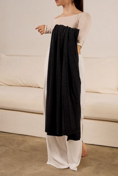 Плед Bambolay, темно-серый меланж 