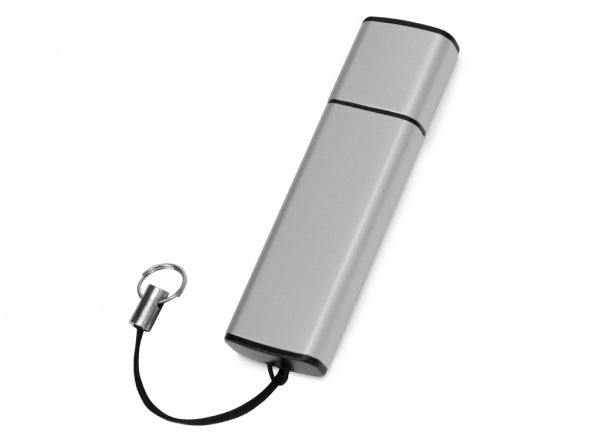 Флеш-карта USB 2.0 16 Gb металлическая с колпачком Borgir, стальной 