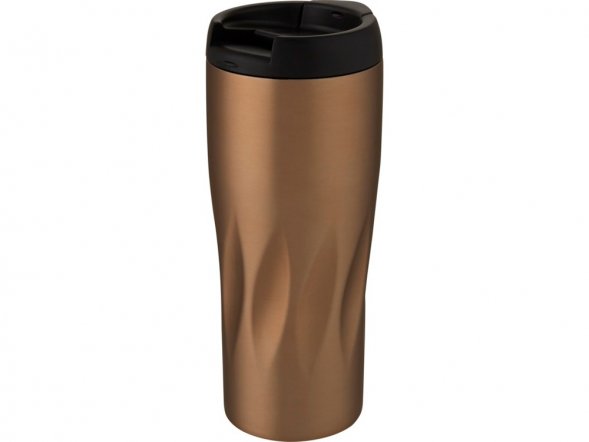 Медный термостакан объемом 450 мл с вакуумной изоляцией Waves, rose gold 