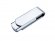 USB-флешка металлическая поворотная на 2 ГБ, глянец 