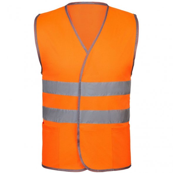 Сигнальный жилет СО-1 ТР, оранжевый флуоресцентный 