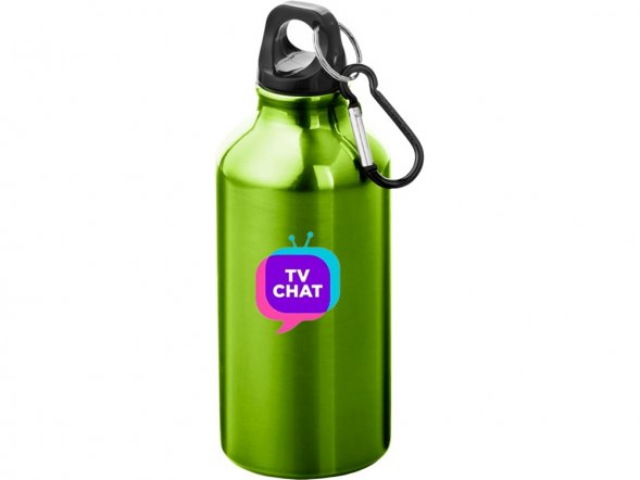 Бутылка Oregon с карабином 400мл, зеленое яблоко 