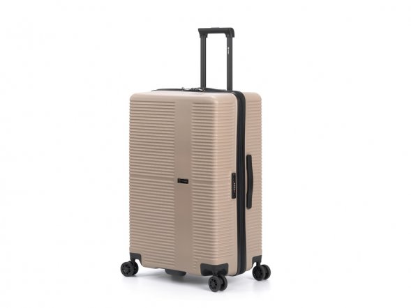 Чемодан TORBER Elton, песочный, ABS-пластик, 47 х 32 х 78 см, 96 л 