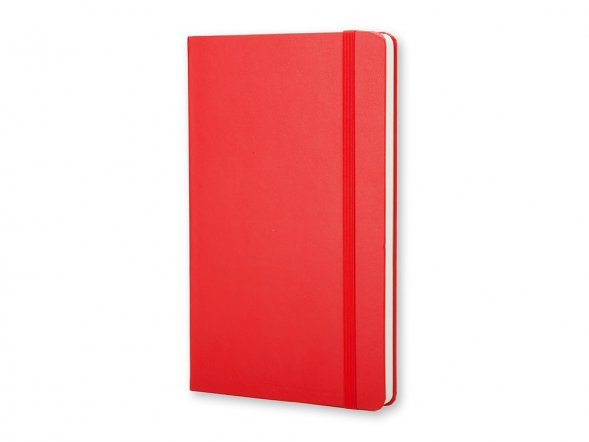 Записная книжка Moleskine Classic (нелинованный) в твердой обложке, Large (13х21см), красный 