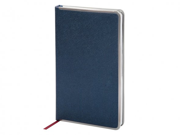 Ежедневник А5 недатированный Bridge, синий/серебристый 