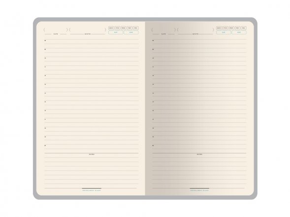 Ежедневник А5 недатированный Bridge, синий/серебристый 