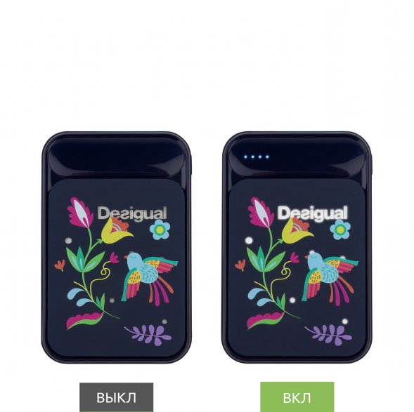 Внешний аккумулятор с подсветкой Starlight PB 5000 mAh, синий 