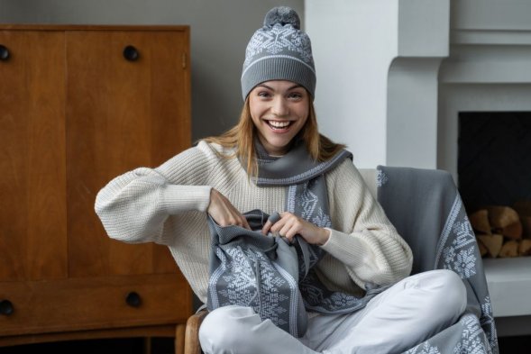 Плед Onego, серый 