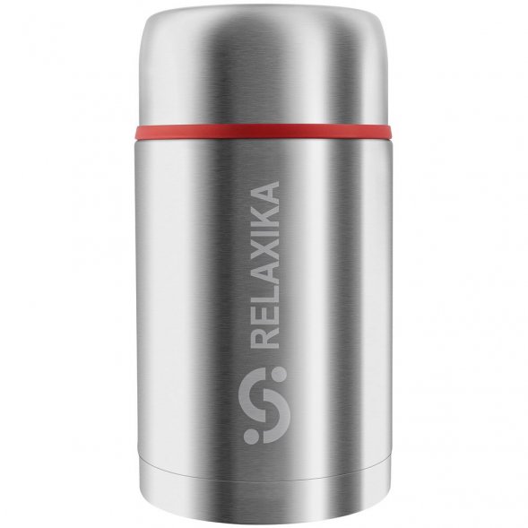 Термос для еды Relaxika 1000, в чехле, стальной 