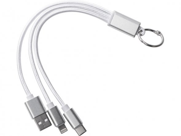 Кабель для зарядки Tres с брелоком, серый 