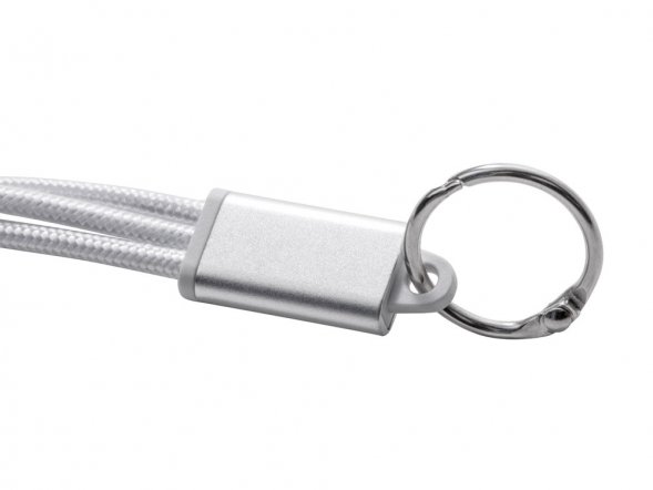 Кабель для зарядки Tres с брелоком, серый 