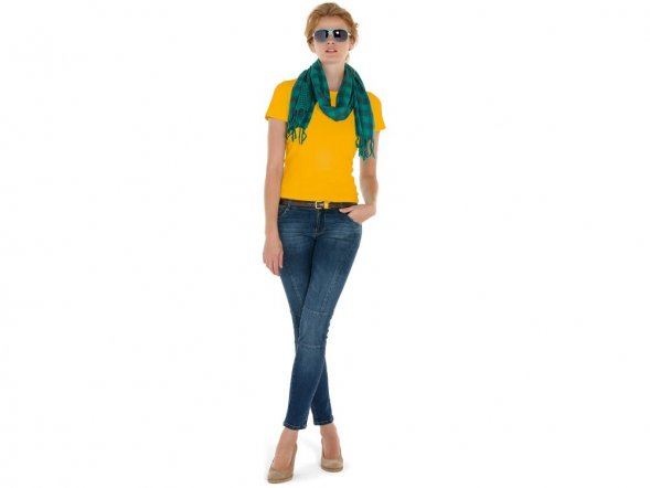 Футболка Heavy Super Club женская, золотисто-желтый 