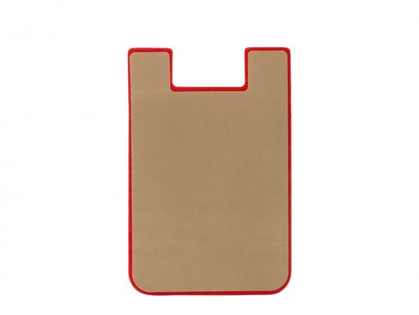 Картхолдер с креплением на телефон Gummy, красный 