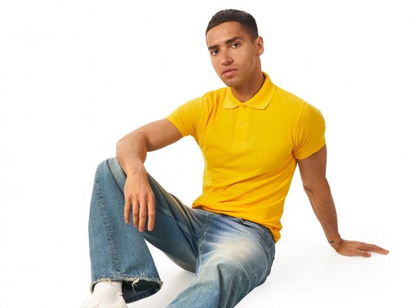 Рубашка поло First мужская, золотисто-желтый 