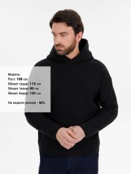 Худи оверсайз унисекс Snuggie, черное