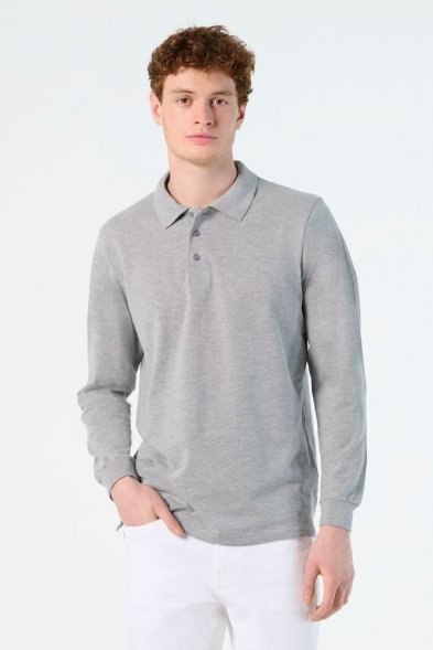 Рубашка поло мужская с длинным рукавом Star 170, черная 