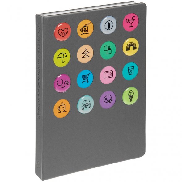 Ежедневник «История изобретений», недатированный, серый 