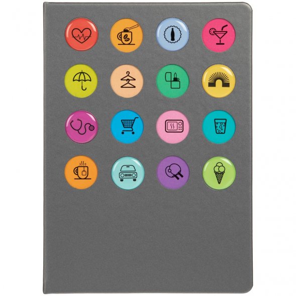 Ежедневник «История изобретений», недатированный, серый 