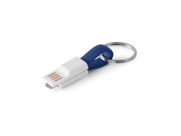 RIEMANN. USB-кабель с разъемом 2 в 1, Королевский синий 