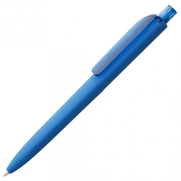 Ручка шариковая Prodir DS8 PRR-T Soft Touch, голубая 