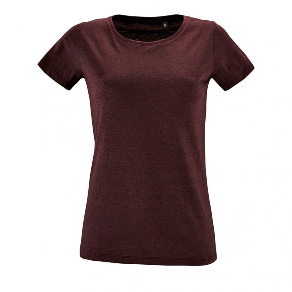 Футболка женская Regent Fit Women, бордовый меланж 