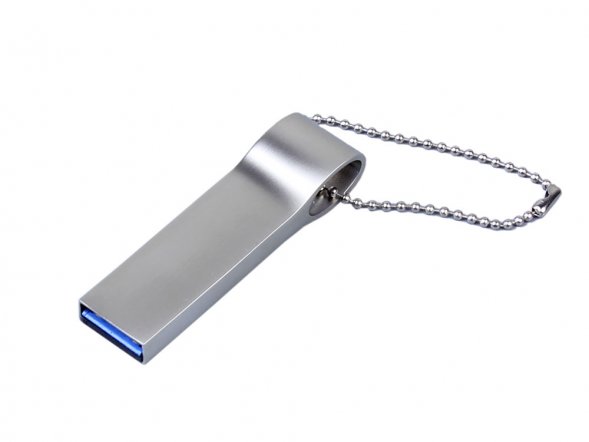 USB 3.0-флешка на 64 Гб с мини чипом, компактный дизайн, боковое отверстие для цепочки 