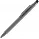 Ручка шариковая Atento Soft Touch со стилусом, серая 