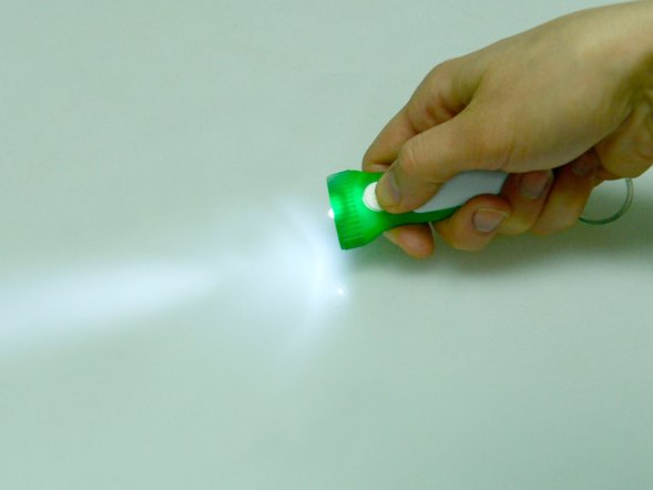 Брелок-фонарик Каяма, зеленый/белый 