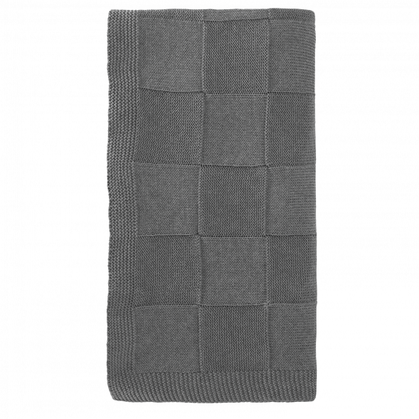 Плед Cella вязаный, серый (без подарочной коробки) 