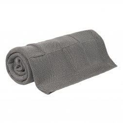 Плед Cella вязаный, серый (без подарочной коробки)