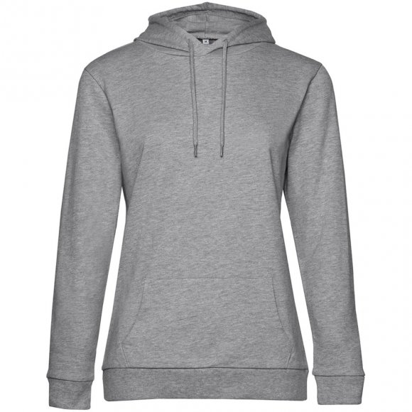 Толстовка с капюшоном женская Hoodie, серый меланж 