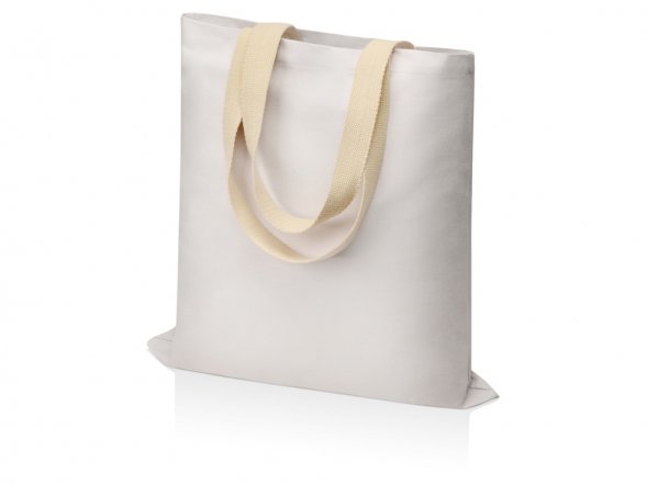 Сумка для шопинга Steady из хлопка с парусиновыми ручками, 260 г/м2, белый 