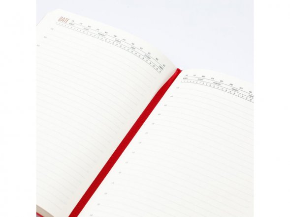 Ежедневник недатированный  А5 LONDON красный/темно-серый 