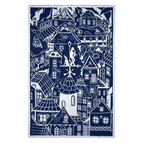 Плед на заказ Tricksy Net, 2 цвета, S, полушерсть 