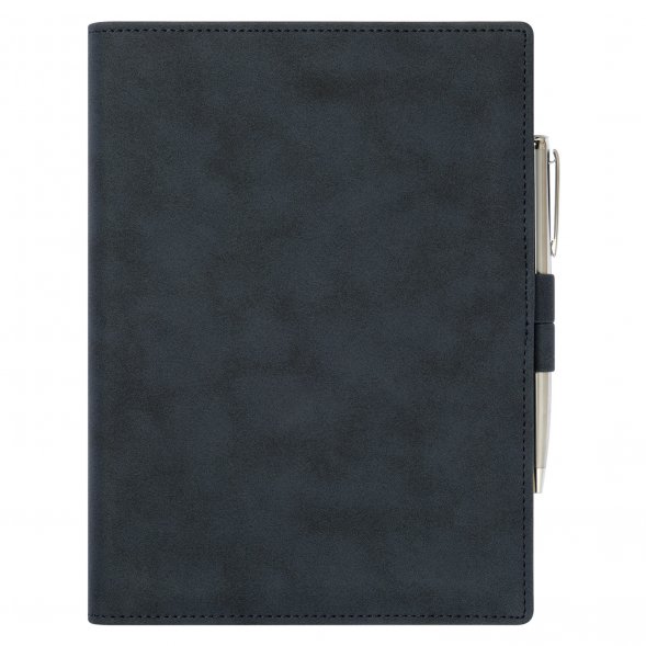 Ежедневник-портфолио Clip NEO недатированный в подарочной коробке, синий (в комплекте ручка Sonata BP серебро) 